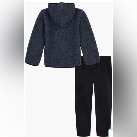 Under Armor Kids' Shearling Zip Hoodie & Fleece Pants Set Size 5 - Picture 2 of 4